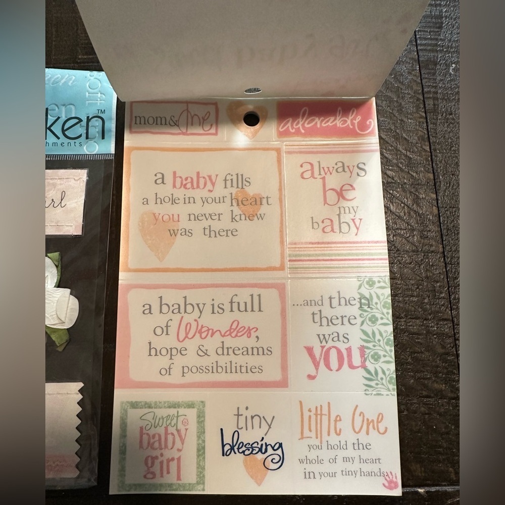 Baby scrapbook bundle - stickers, block letters, ribbon - Picture 7 of 11